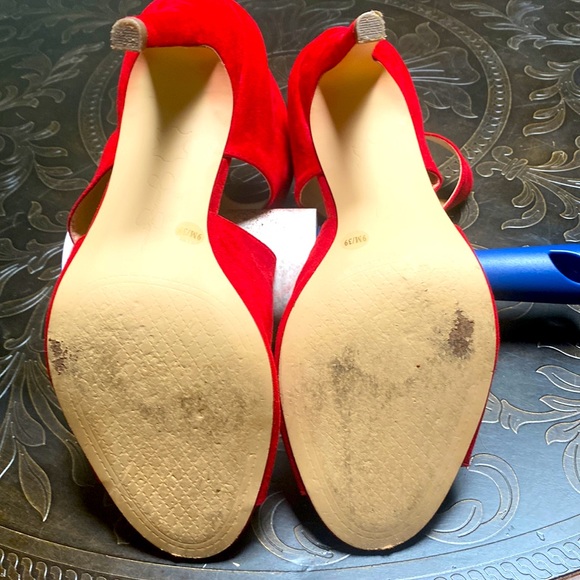 COPY - Jessica Simpson Red Suede ELEYA SANDAL size 9M - Picture 9 of 9